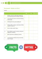 Worksheet - Alcohol myths and facts front page preview
              